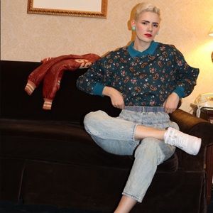 80’s Vintage Paisley & Houndstooth Sweatshirt